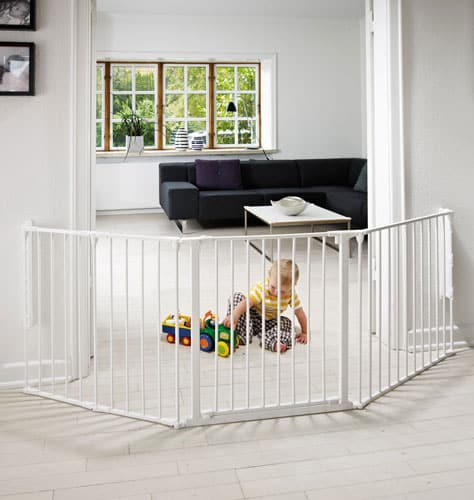 Babydan Flex L Baba biztonsági rács 90-225 cm fehér